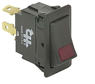Cole Hersee Rocker Switch,Red