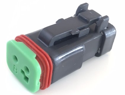DT Series, with roll crimp terminals. Male Housing/Female terminals