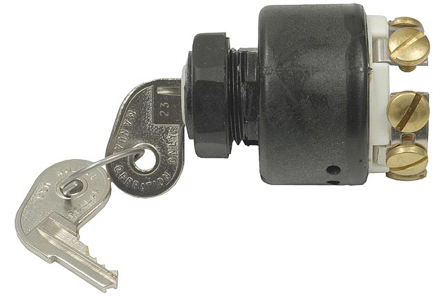 Pollak, Ignition Switch, 12V, 3 Positions (for magneto)
